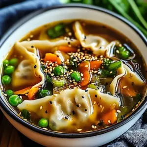 Easy Asian Dumpling Potsticker Soup