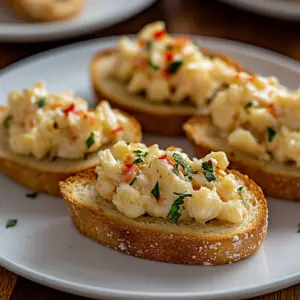 Garlic Butter Crab Toasts