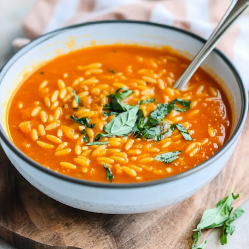 Hearty Tomato Orzo Soup