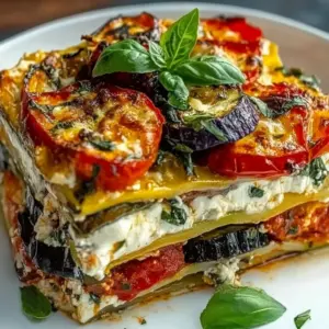 Layered Mediterranean Vegetable Lasagna with Creamy Ricotta