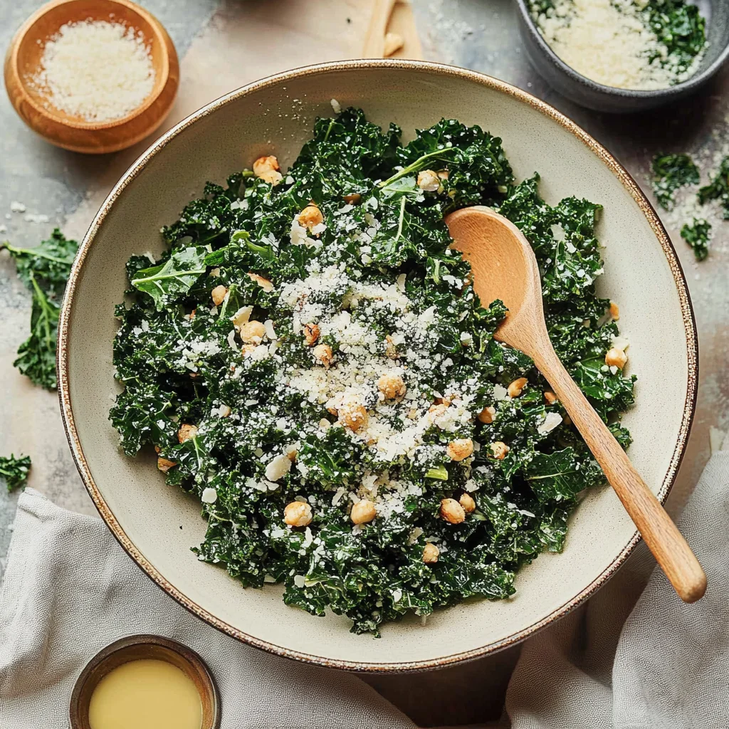Lemony Parmesan Kale Salad