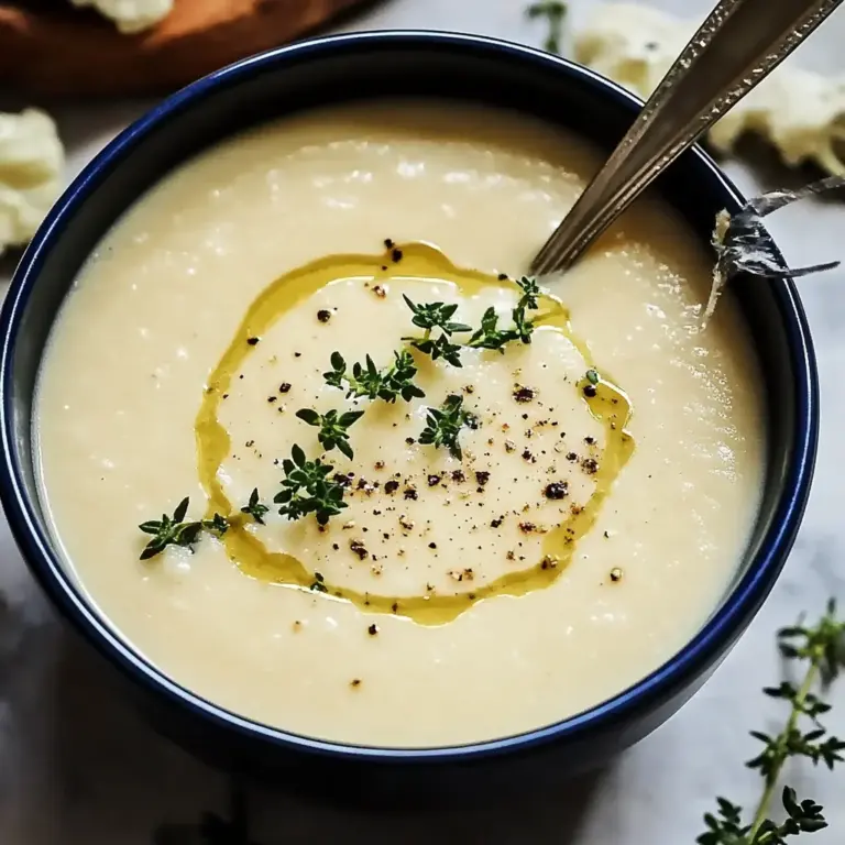Light & Creamy Cauliflower Soup