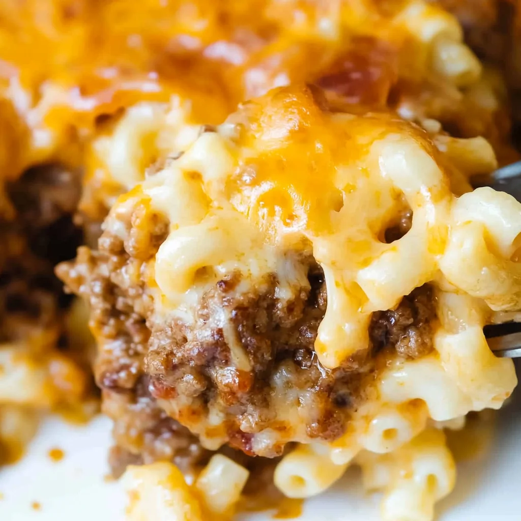 Mac and Cheese Meatloaf Casserole