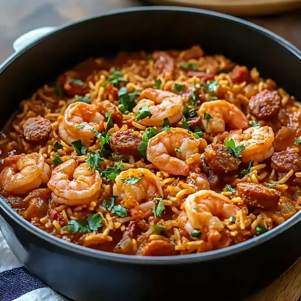 One Pot Shrimp and Sausage Jambalaya