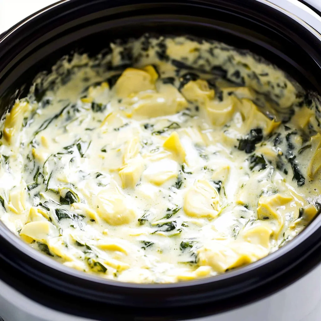 Slow Cooker Spinach Artichoke Dip
