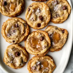 The Best Chewy Salted Caramel Chocolate Chip Cookies