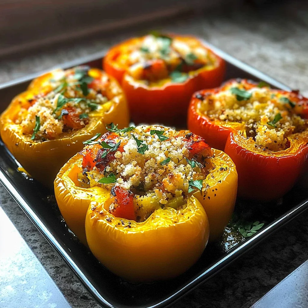 Amazing 1-Pan Mediterranean Stuffed Peppers Joy