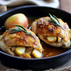 Apple and Brie Stuffed Chicken with Maple Dijon Glaze