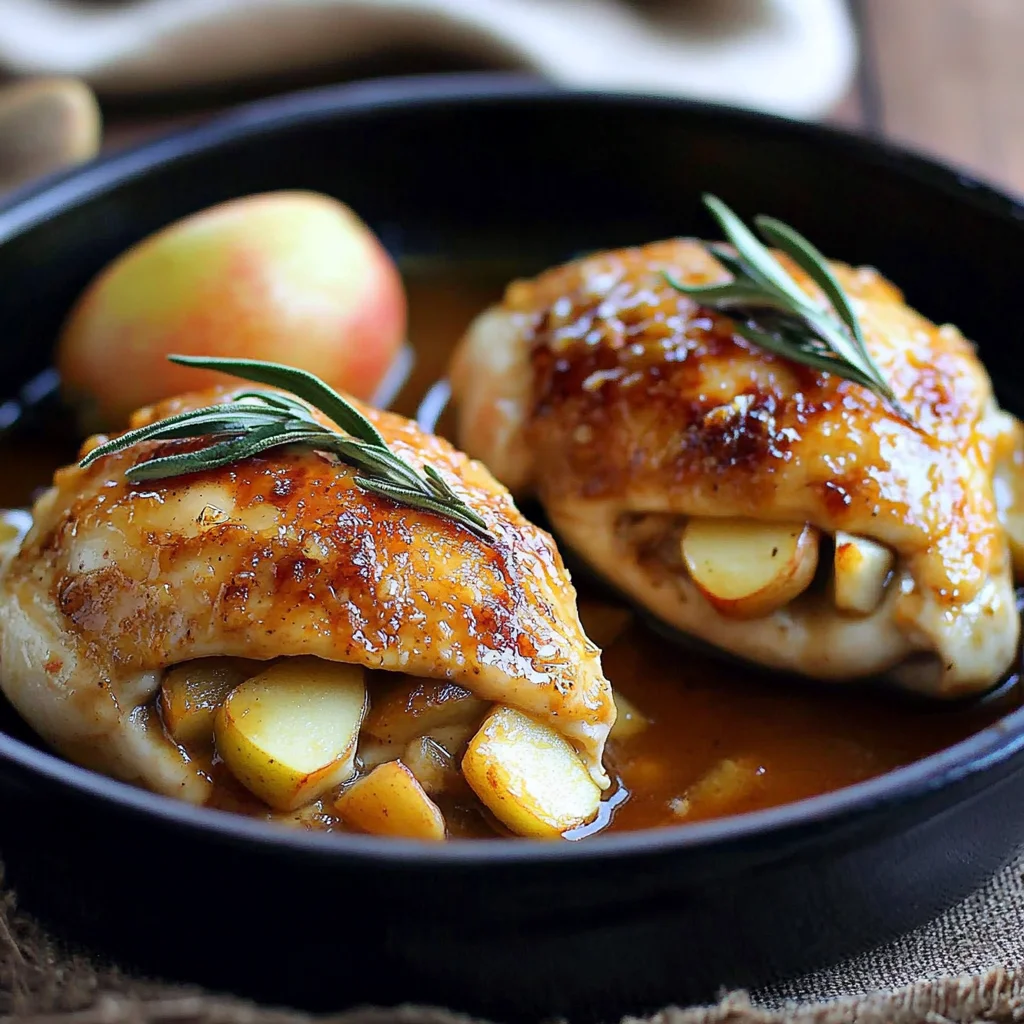 Apple and Brie Stuffed Chicken with Maple Dijon Glaze