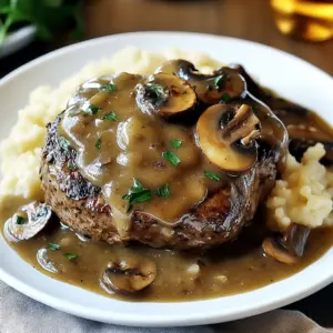 Bobby Flay Salisbury Steak with Mushroom Gravy
