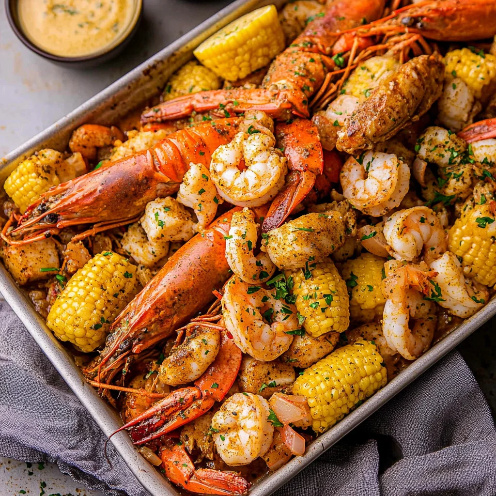 Cajun Seafood Boil with Garlic Butter Sauce