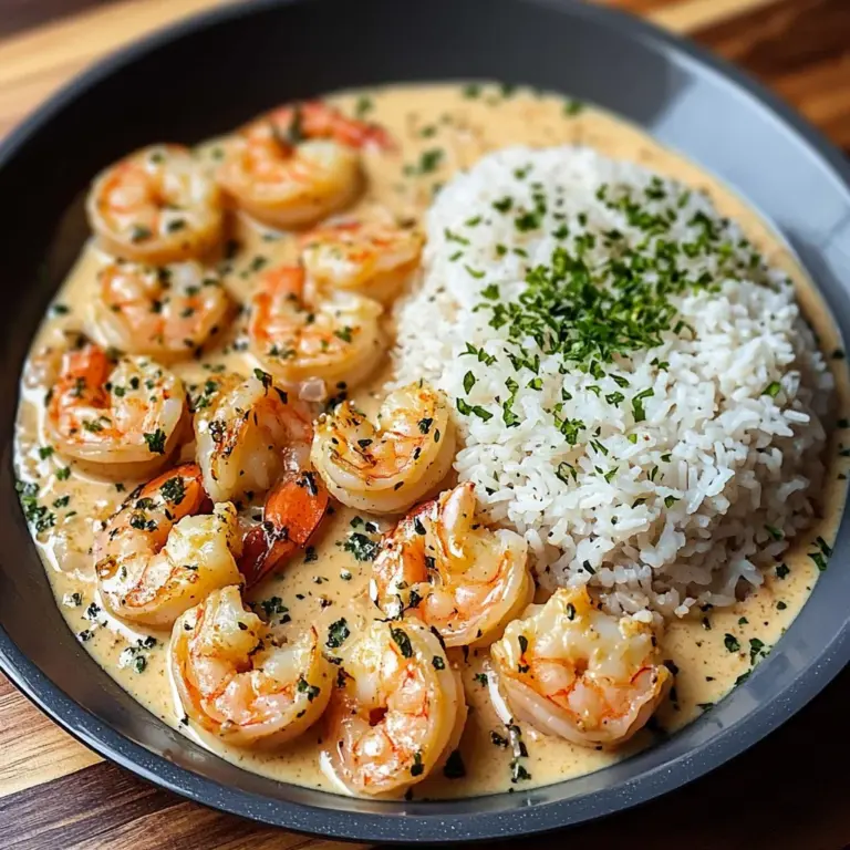Creamy Garlic Butter Shrimp with Rice: A Quick and Comforting One-Pan Meal
