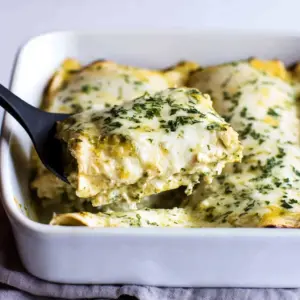 Creamy Poblano Chicken Enchiladas