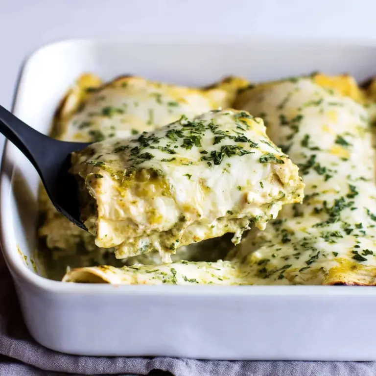 Creamy Poblano Chicken Enchiladas