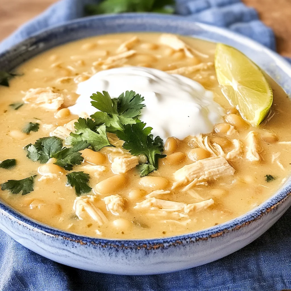 Crockpot Creamy White Chicken Chili