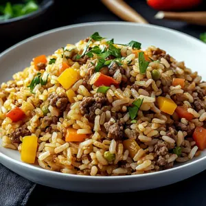 Dirty Rice with Ground Beef