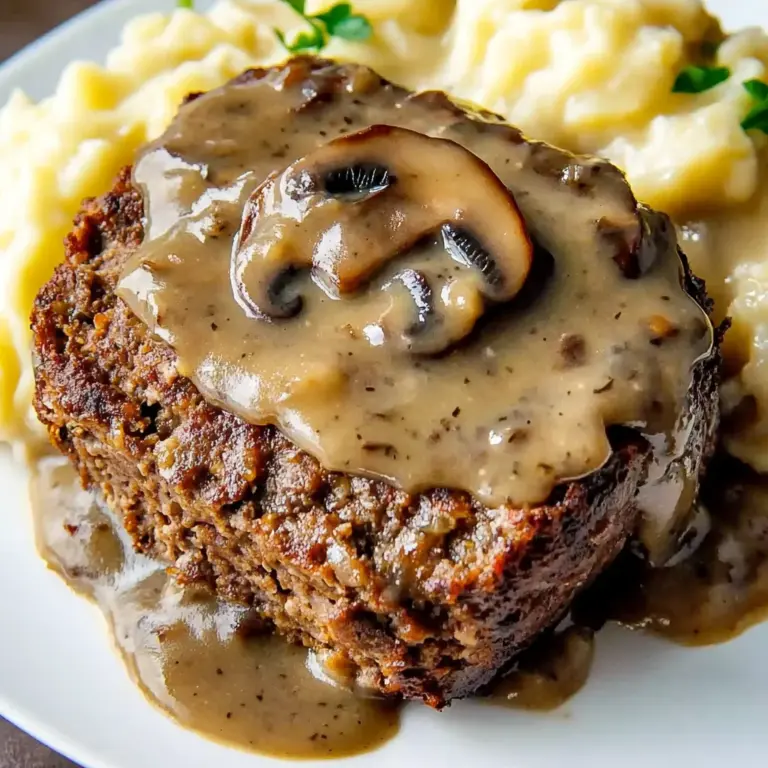Meatloaf with Mushroom Gravy