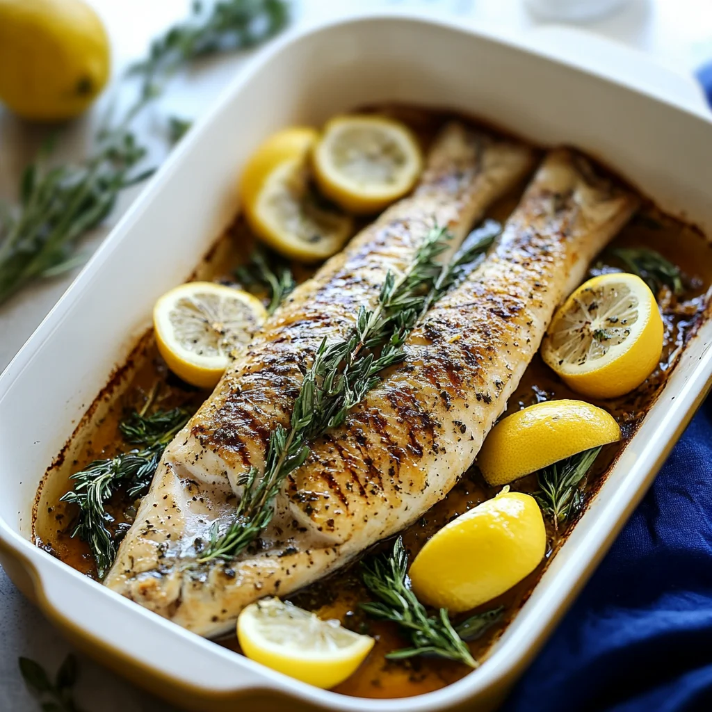 Mediterranean Herb and Lemon Baked Branzino