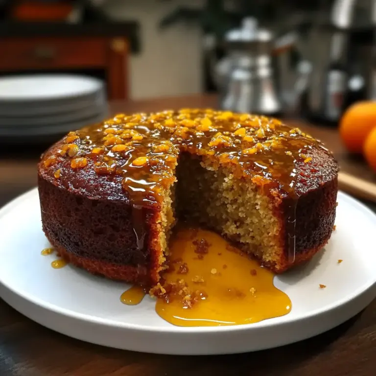 Orange & Cardamom Date Cake with Honey Drizzle