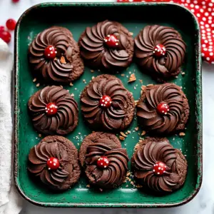 Piped Chocolate Butter Cookies