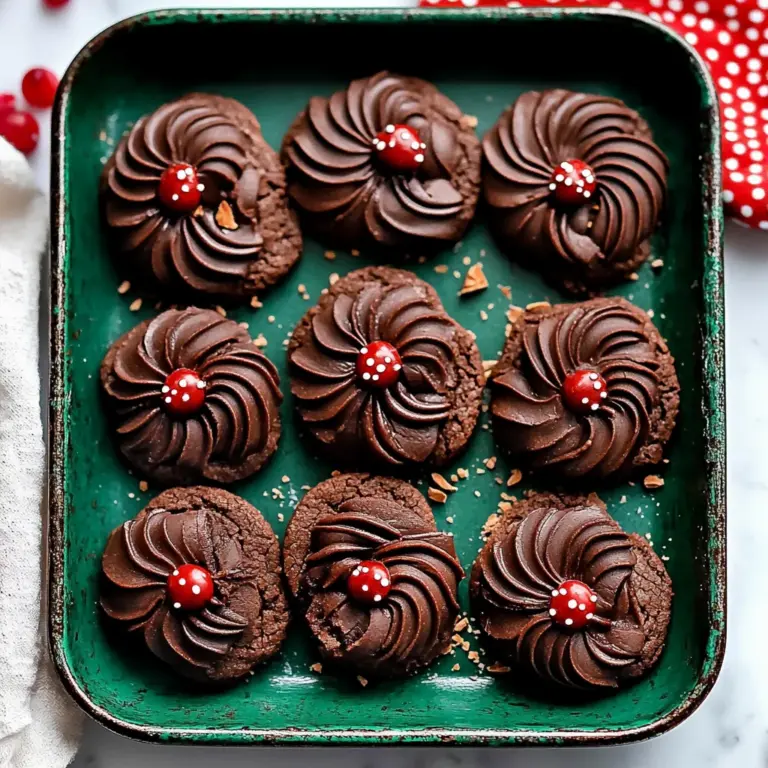 Piped Chocolate Butter Cookies