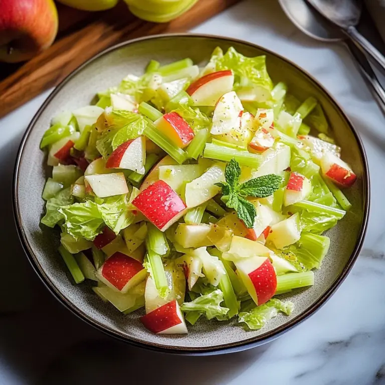 Simple Celery Apple Salad With Lemon Dressing Recipe