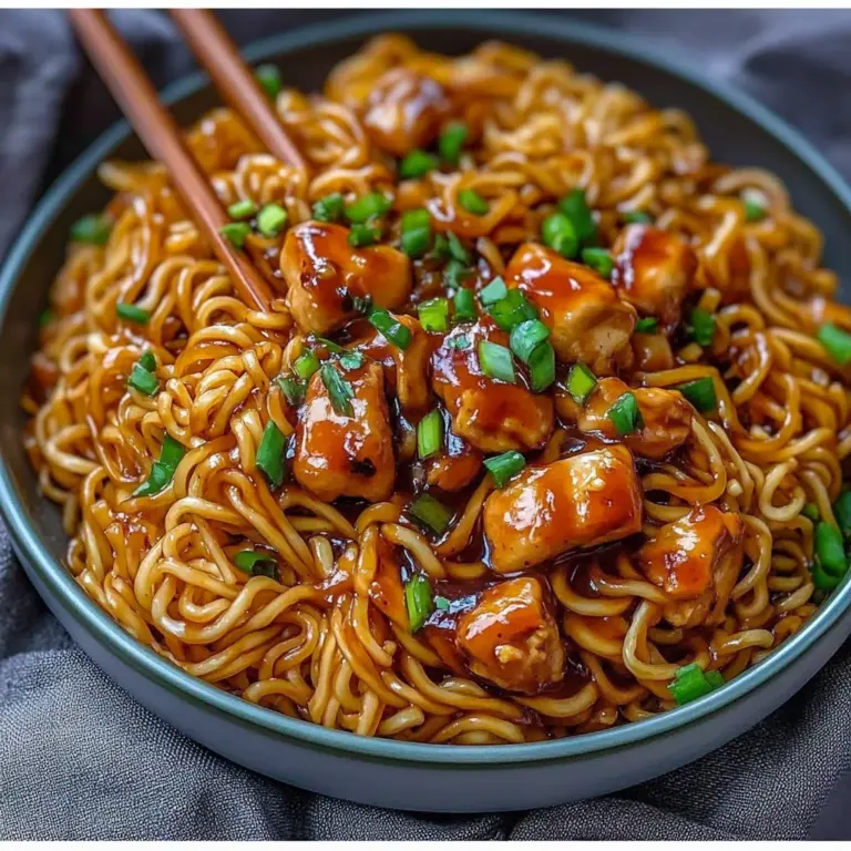 Sticky Garlic Chicken Noodles