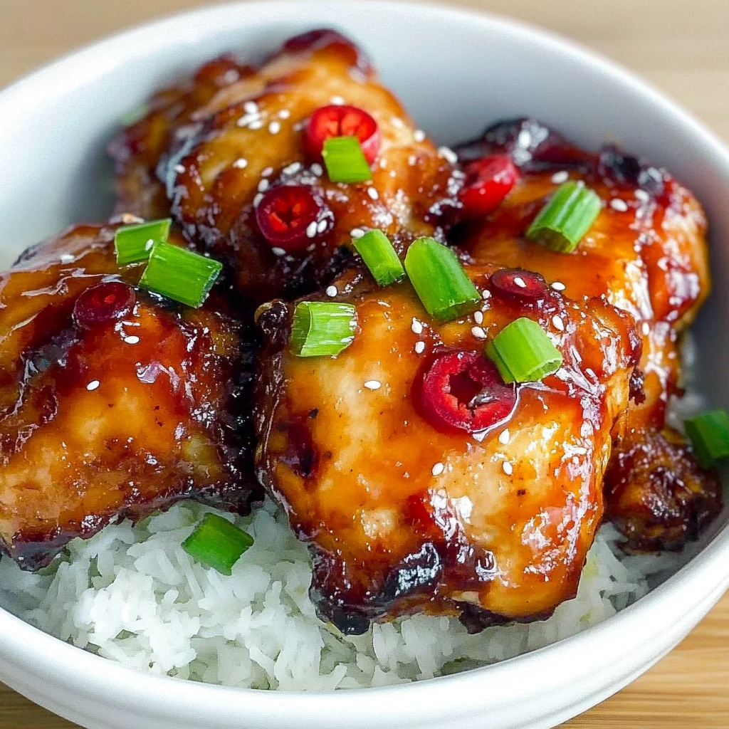 Sticky Sweet Chili Chicken Thighs in Air Fryer
