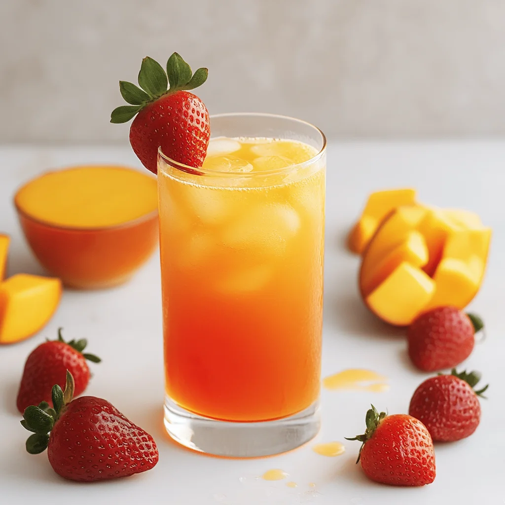 Strawberry Orange Mango Mocktail