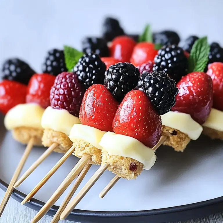Berry Cheesecake Dessert Kabobs