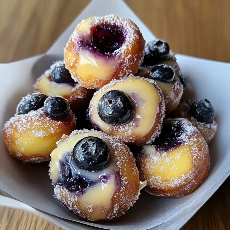Blueberry Lemon Curd Donut Holes