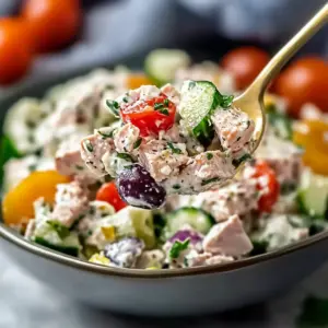 Classic Mediterranean Tuna Salad with Greek Yogurt - theamazingfood