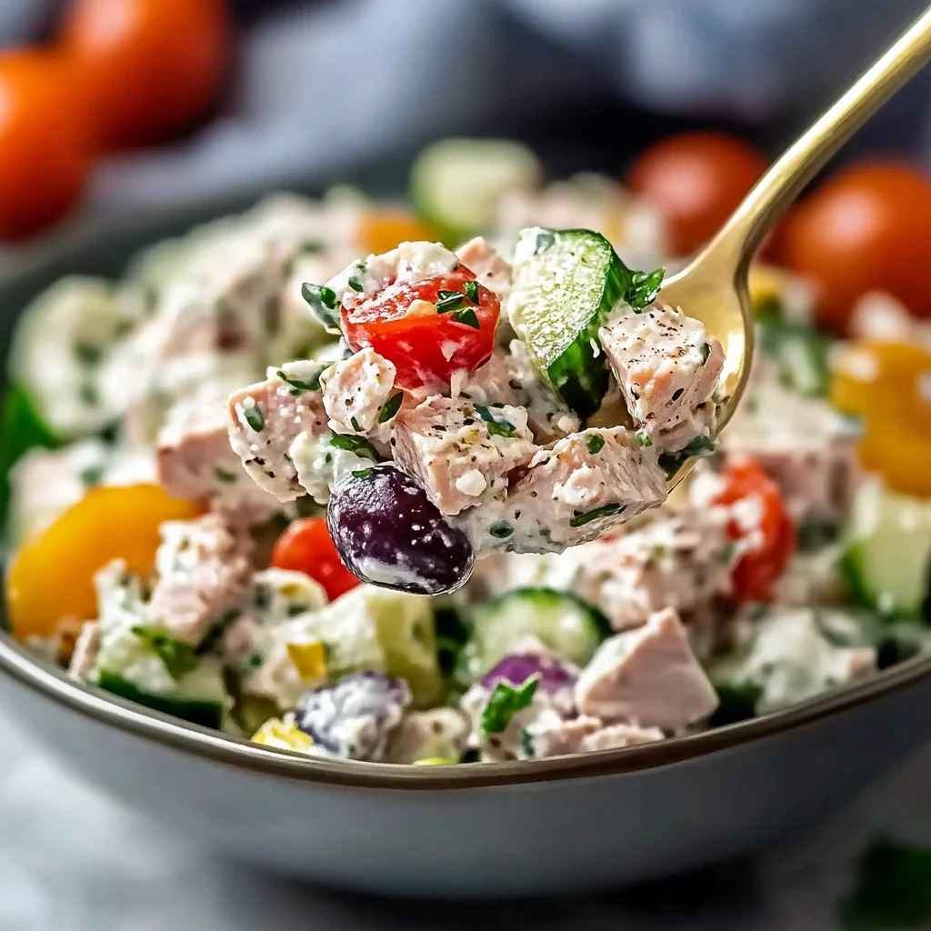 Classic Mediterranean Tuna Salad with Greek Yogurt - theamazingfood
