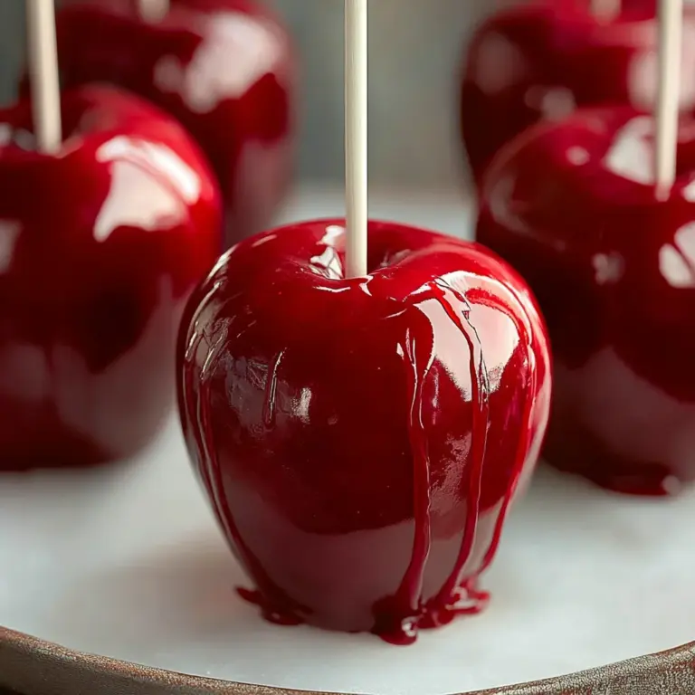 Classic Red Candy Apples: Old-Fashioned Fair Treat!