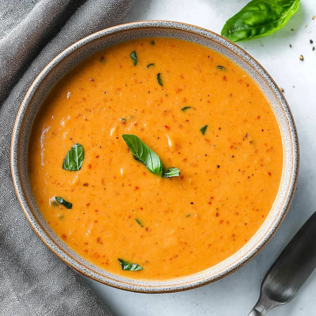 Creamy Roasted Red Pepper Soup