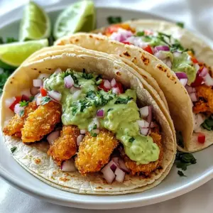 Crispy Baja Fish Tacos with Avocado Crema (30-Minutes)