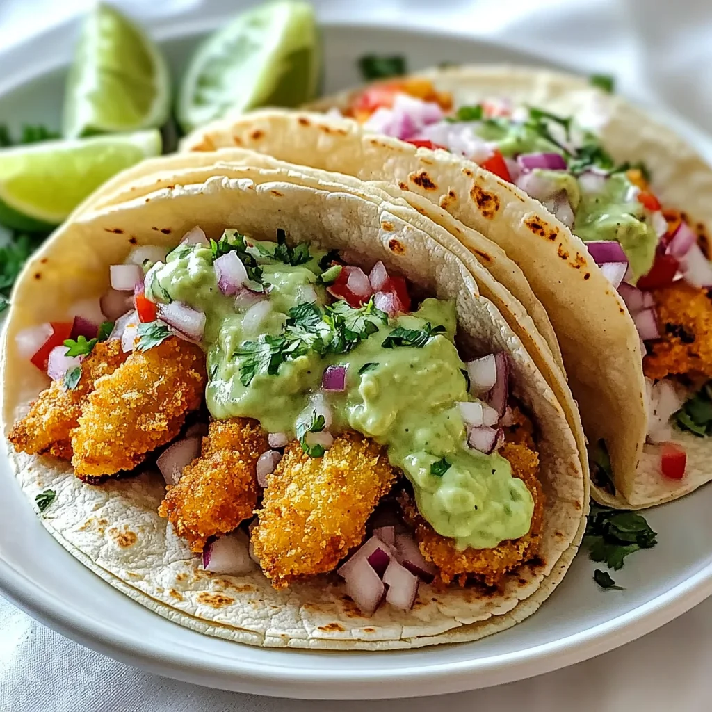 Crispy Baja Fish Tacos with Avocado Crema (30-Minutes)