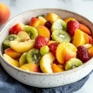 Delicious Easter Fruit Salad with Peach Pie Filling
