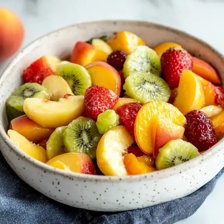 Delicious Easter Fruit Salad with Peach Pie Filling