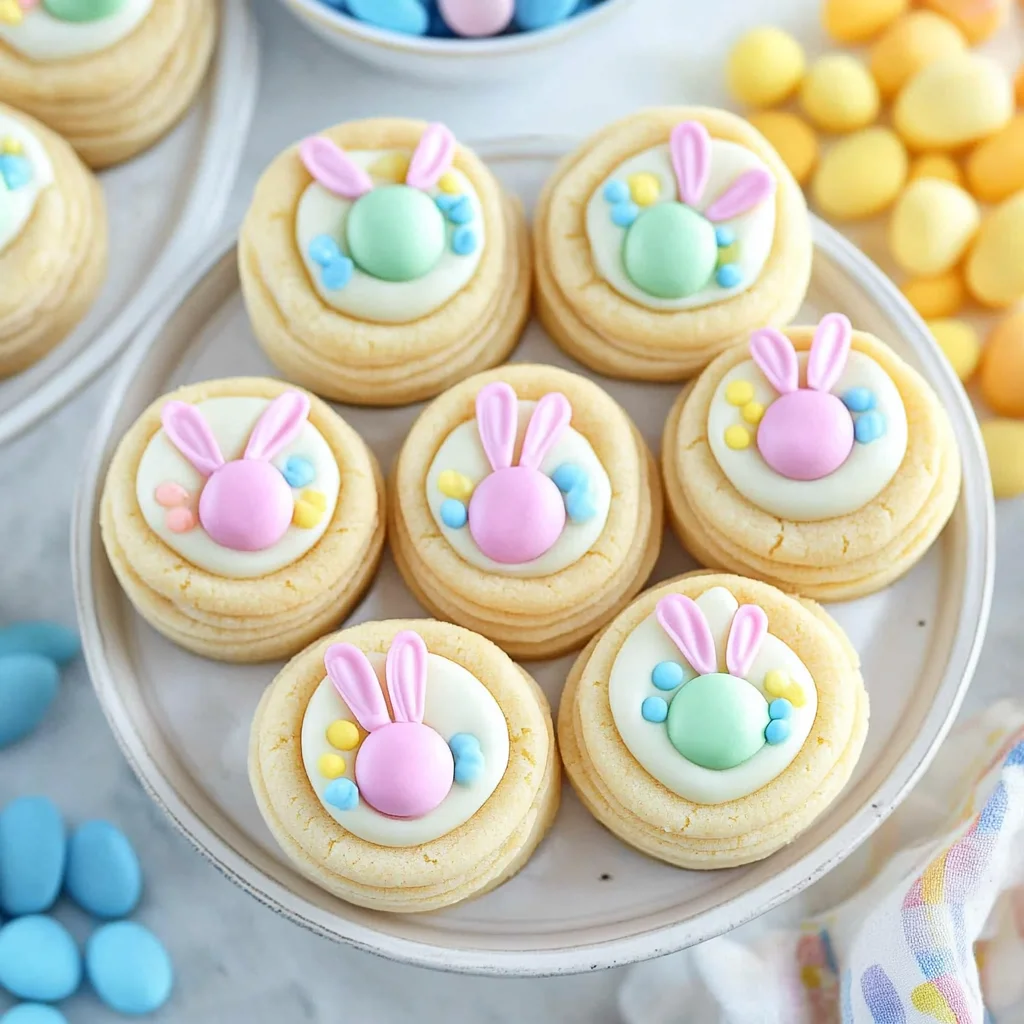 Easter Bunny Sugar Cookie Cups
