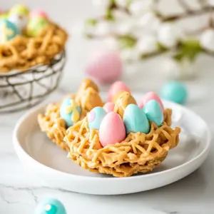 Easter Egg Peanut Butter Haystacks