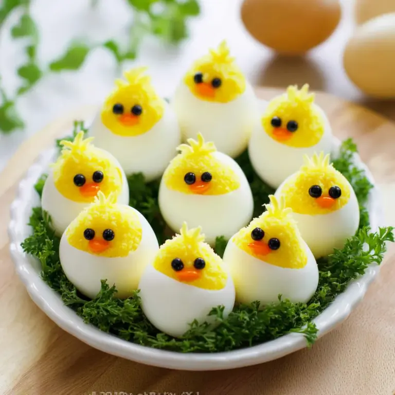 Easter Egg Recipe - Deviled Egg Chicks