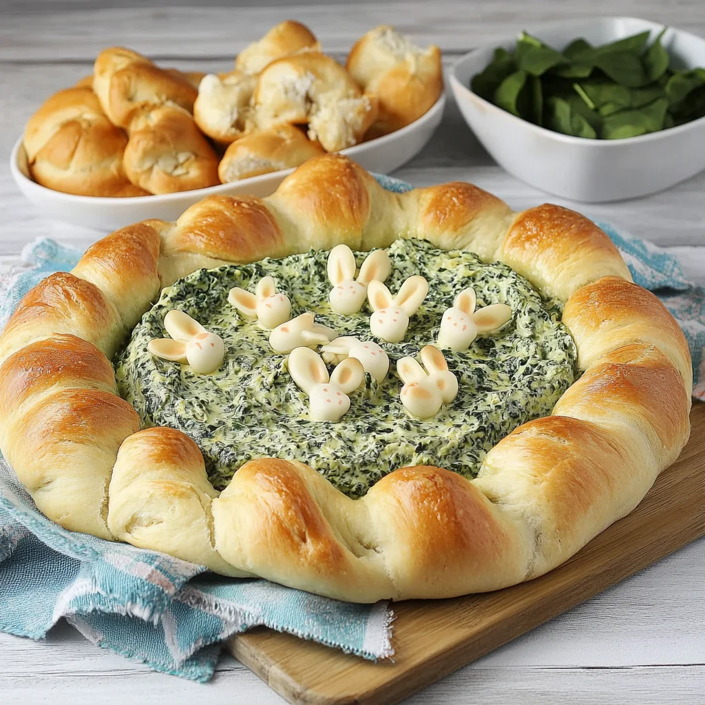 Festive Easter Bunny Spinach Dip