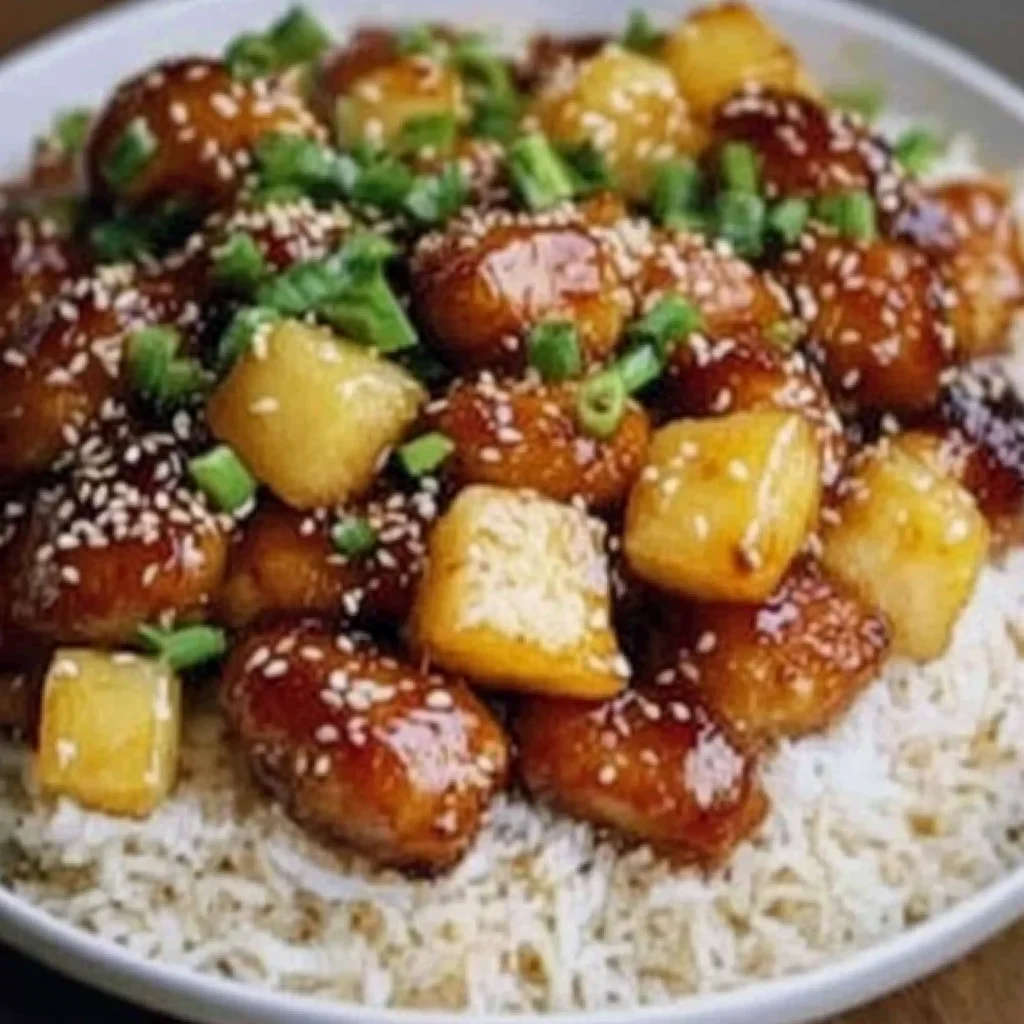 Sticky Teriyaki Pineapple Chicken