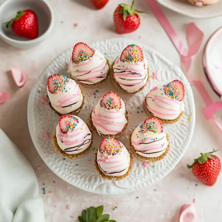Strawberry Cheesecake Easter Egg Bites
