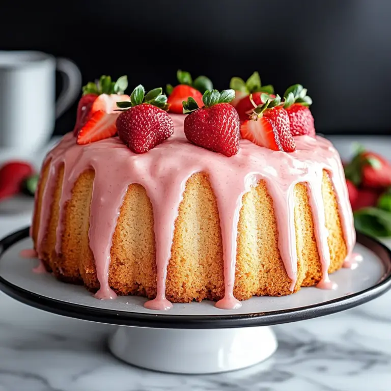 Strawberry Pound Cake Recipe