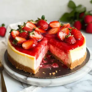THE BEST STRAWBERRY CHEESECAKE RECIPE