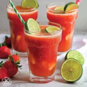 Tart and Sweet Strawberry Limeade