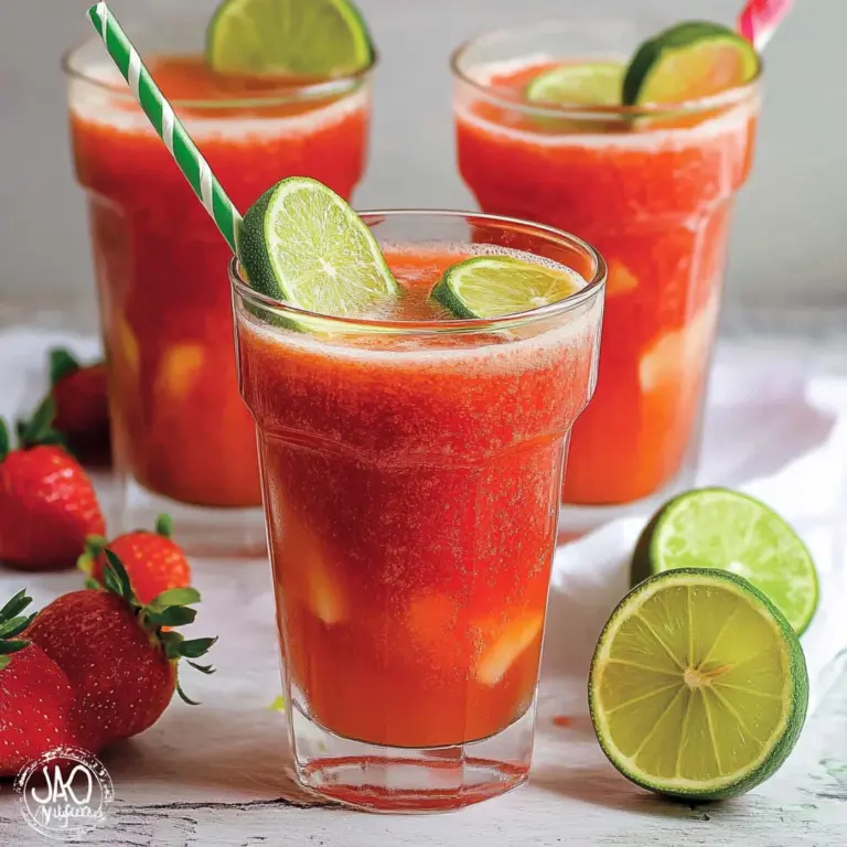 Tart and Sweet Strawberry Limeade