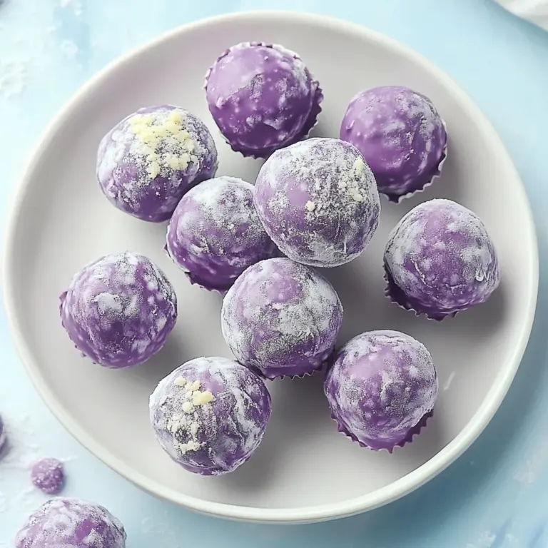 White Chocolate Blueberry Truffles